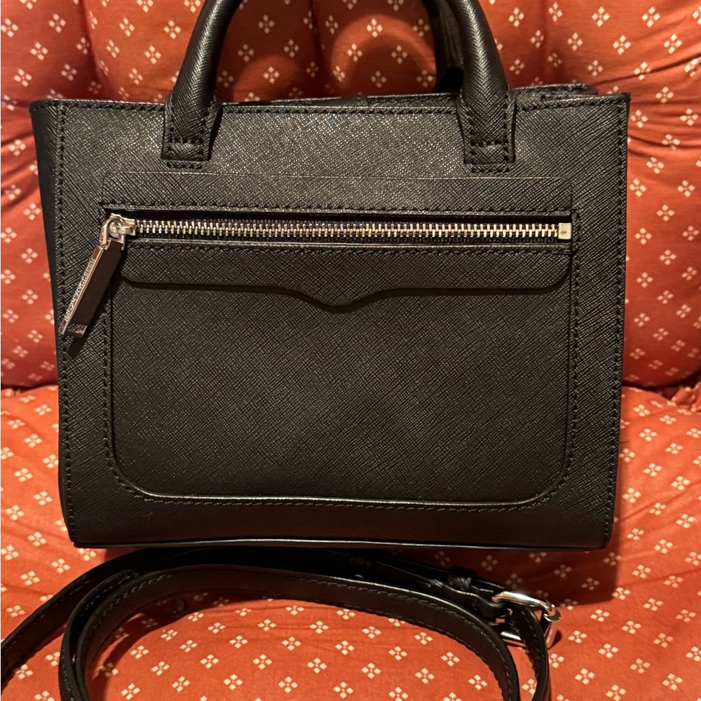 Rebecca Minkoff Black Leather Mini Bag w/ Crossbody Strap - Picture 4 of 10